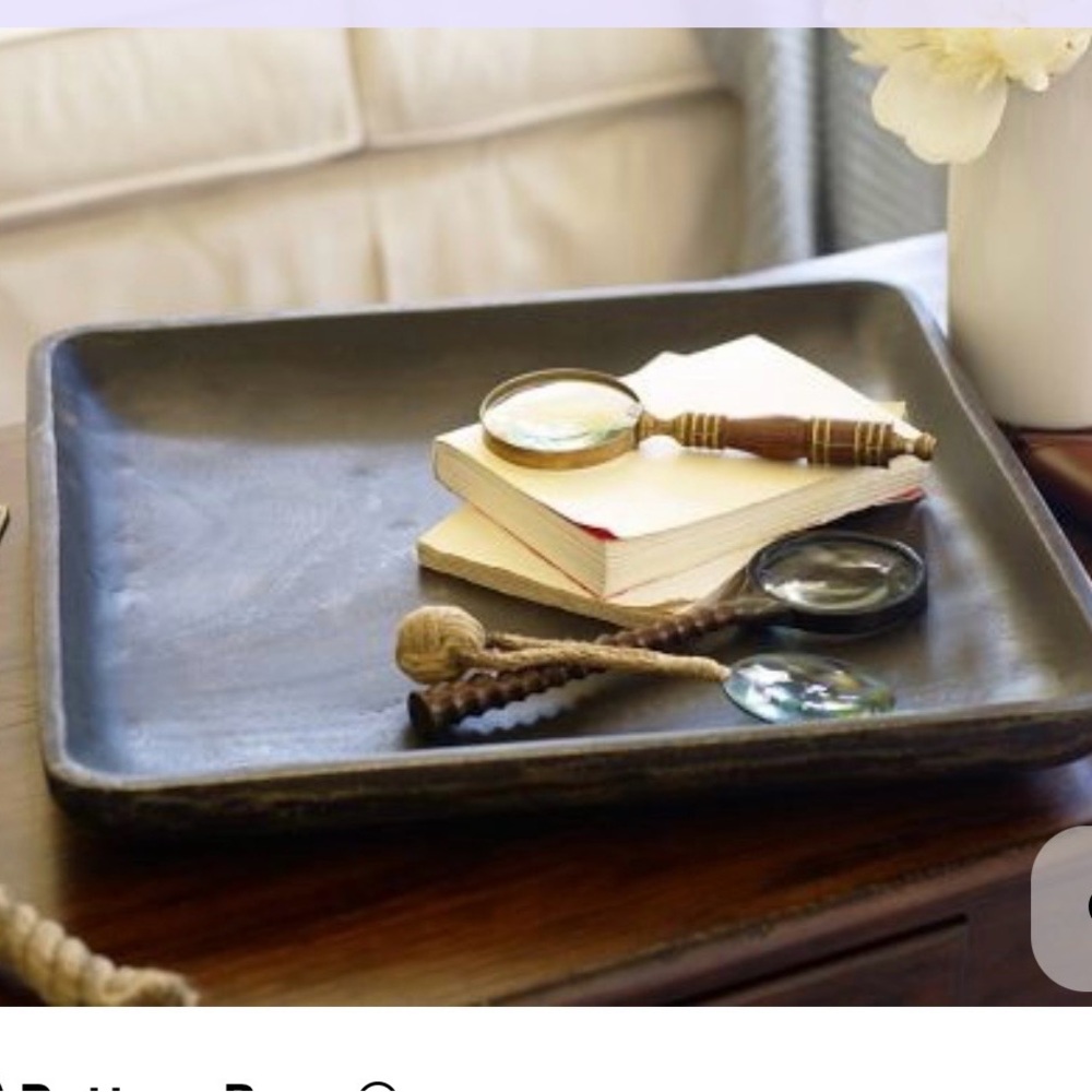 Pottery Barn silvia Square Decorative wood Tray